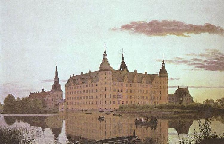 Christen Kobke Schlob Frederiksborg im Abendlicht oil painting picture